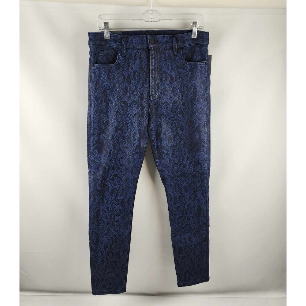 Joe’s Jeans The Charlie Jean Women 32 Blue/Black Animal Print Skinny (32x27) NWT
